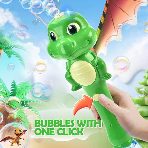 Leker for gutter 3-8 år: Dinosaur boblestav Boblemaskin Gaver til gutter 3-8 år Bursdagsgaver til småbarn 3-5 år Lysende