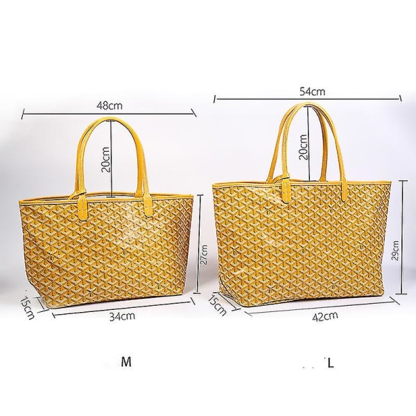 Taske Stor kapacitet Stoftaske eller taske Purse Presenter Gul Yellow M