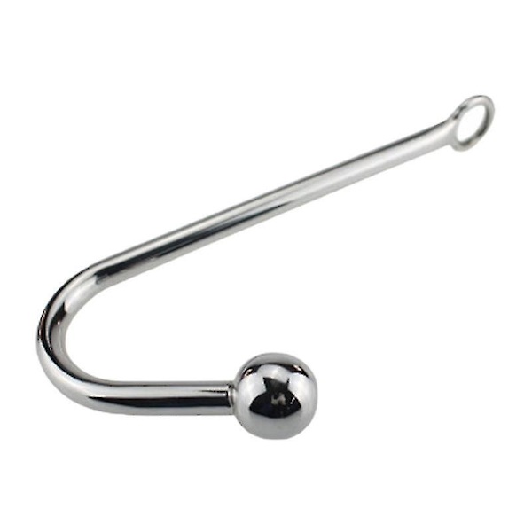 Seksuel sundhed for voksne metal rustfrit stål anal krog par baghave legetøj, sølv; 25*3cm; 304 høj kvalitet rustfrit stål