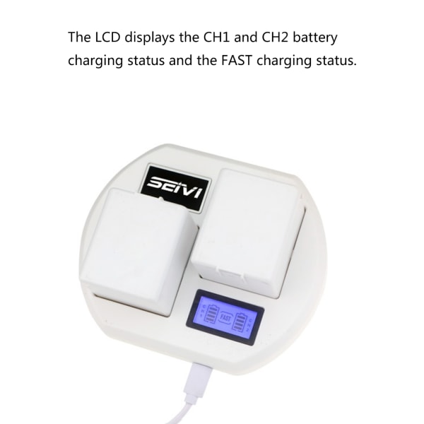 LCD-lader for Arlo Pro 2 batteriladerstasjon, erstatning for Arlo Pro White 0.13