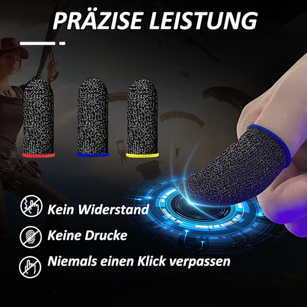 Fingerskydd för spel, med anti-svett, precision touch response