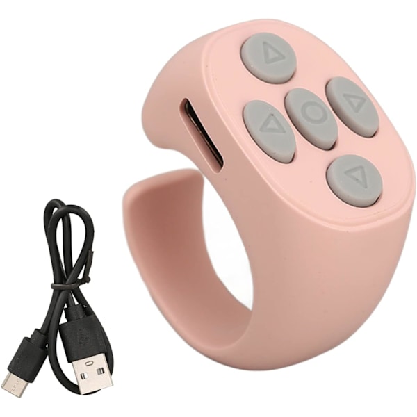 Bluetooth-fjärrkontroll för sidvändning, trådlös rullfjärrkontroll, laddningsbar, ringdesign Bluetooth-fjärrkontroll rose