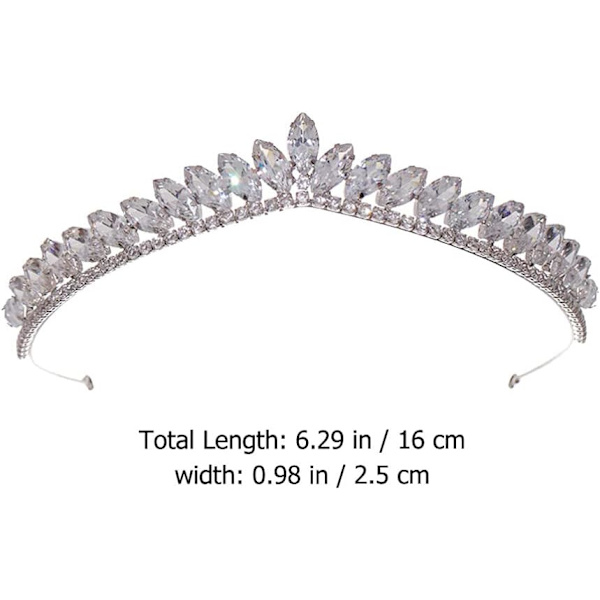 Huvudband med pärl- och kristallkrona för kvinnor: Bröllopsfest hårband flickor prinsesskostym tiara brud huvudbonad brudtärna håraccessoarer