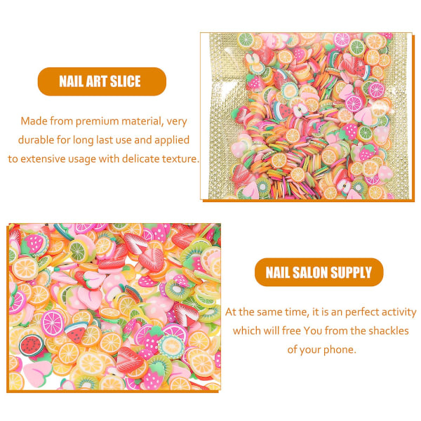 4000 kpl Nail Art Arkkeja 3D Polymeerisavilevyjä Sarjakuva Tee itse - Nail Art Supplies (0,6X0,6X0,1cm)