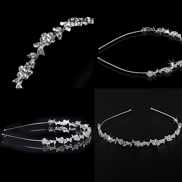 Hodebånd Bryllup Brud Hodebånd Sølv Hårtilbehør Hodebånd Bryllup Tiara