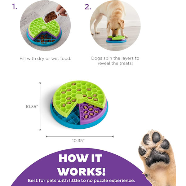 Outward Hound Lickin' Layers Interaktivt hundpusselspel och slow feeder