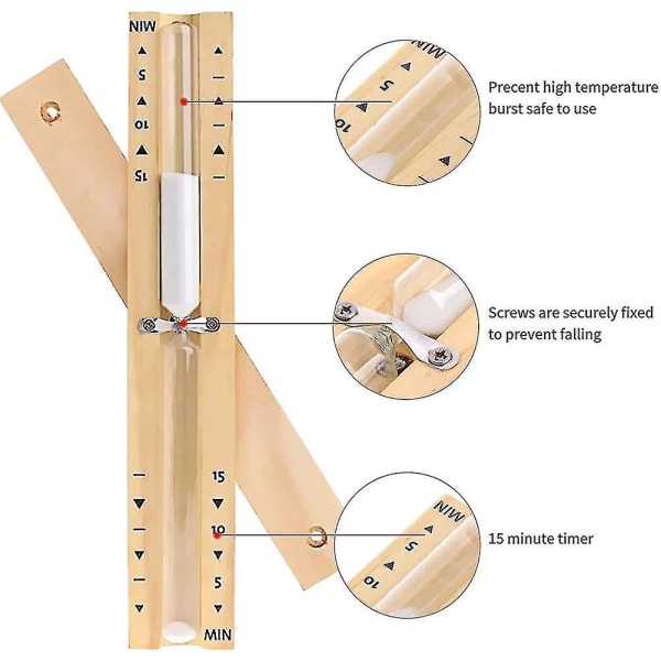 Bastu timglas, 15 minuter bastu timglas, bastu timglas, sandtimer--