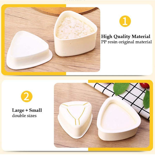Onigiri-form Trekantet, 2 stk. Risbolleform, Trekantet Sushiform