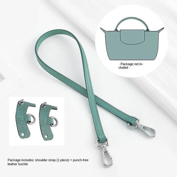 Skulderstropp for Longchamp Veske Transformasjonstilbehør Fri stansing for mini veske Skulderstropp mini veske Lake blue-65CM