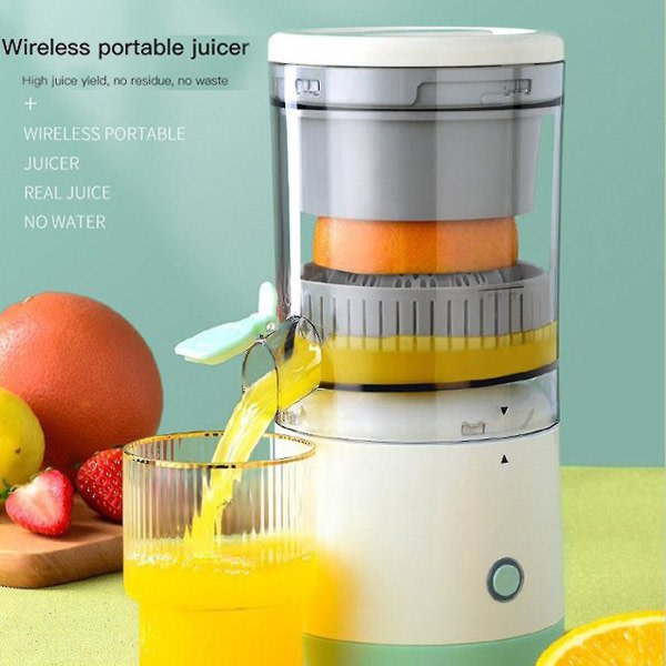 Bärbar elektrisk Citrus Juicer Uppladdningsbar Hands Free Tuggande Apelsin Juicer Citronpress
