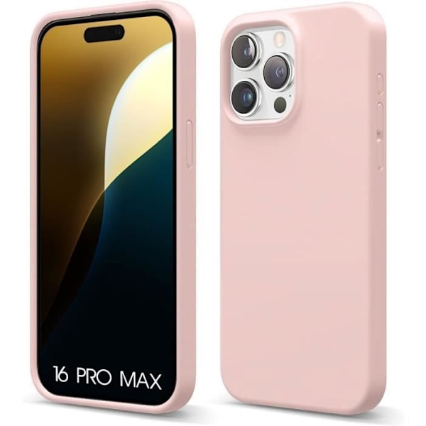 Skydd för iPhone 16 Pro Max, Mjuk Silikon Skydd Ultra Tunn Repskydd Rosa