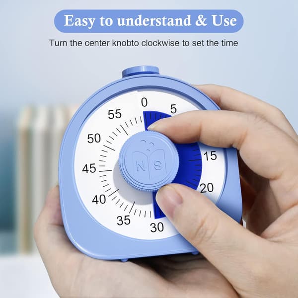 Genopladelig visuel timer, timer med ringetone og vibrationsfunktion