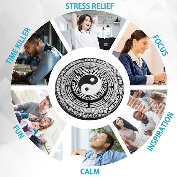 Cool Zodiac Fidget Hand Spinner Tai Chi Spiner til Børn og Voksne - Sensorisk Håndholdt