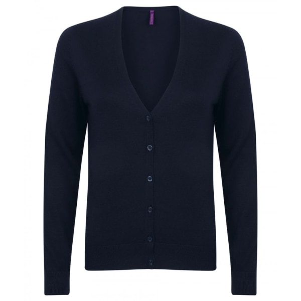 Henbury dam/dam cardigan v-ringad 2XL marinblå Marinblå Navy 2XL