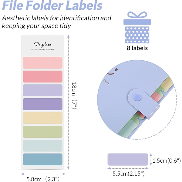 Brev A4 Papir Udvidende Filmappe Lommer Accordion Dokument Organizer (Lilla)