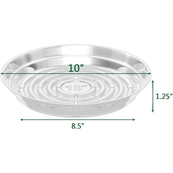 Transparenta Planterbricka Underlägg för Inomhus Utomhus Trädgård Växter Kruka 10 st 25 cm