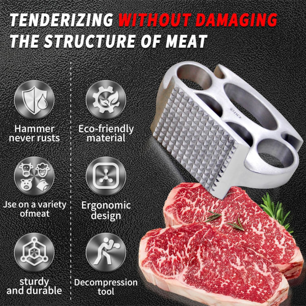 Metal Kødkølle, Aluminium Steak Kødkølle Køkkenredskab