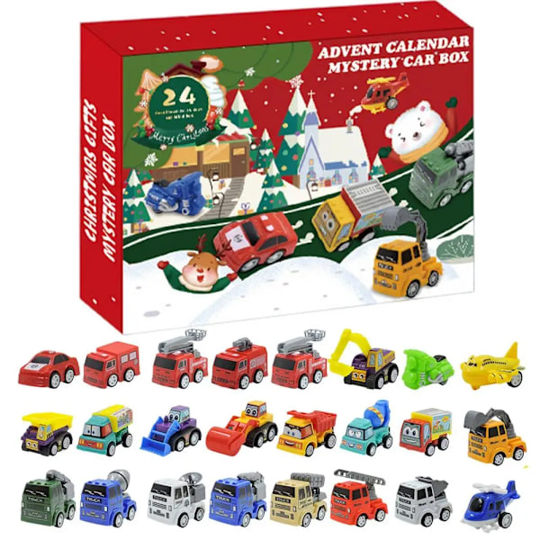 Julekalender Nedtelling Adventskalender Med Bokser Bil Adventskalender For Barn Billeker 24 Dager Julegave Blindboks style 4