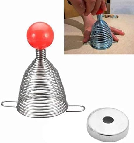 Nötknäppare i rostfritt stål med spiralfjäder