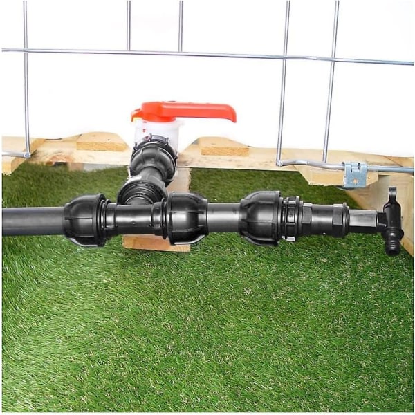 IBC tank adapter S60x6 IBC vanntank slangetilkobling 25 mm utløpsbue