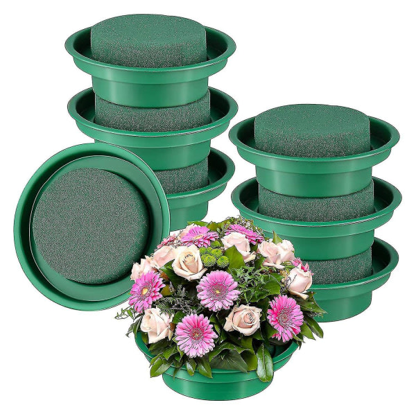 Pak blomsterskum runde skåle DIY blomsterarrangementer grønne runde våde blomster skumblokke til os