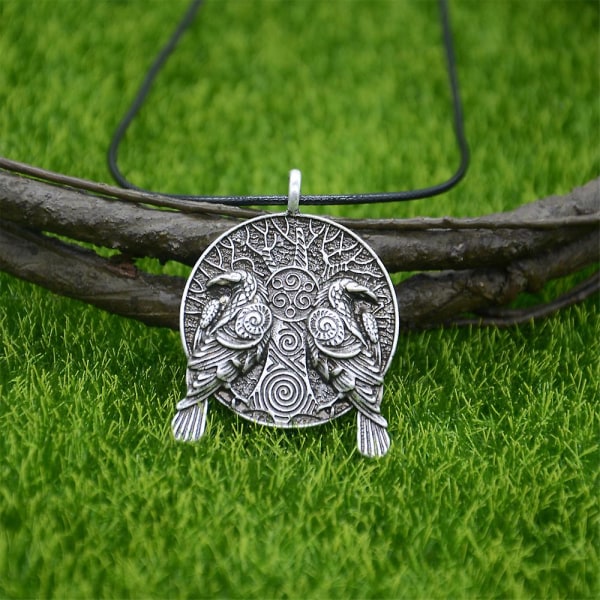 Norse Viking Odin Raven Amuletter And Talisman Hängen Halsband För Kvinnor Män Smycken