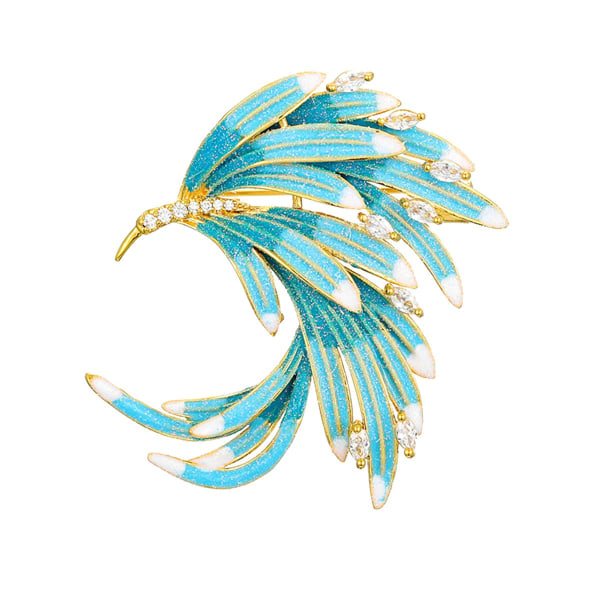 Moderne og elegant emalje Phoenix broche