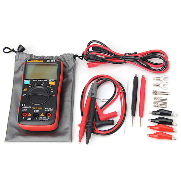 AN8008 Sann RMS LCD Digital Multimeter Voltmeter Amperemeter AC till DC Spänning Ström