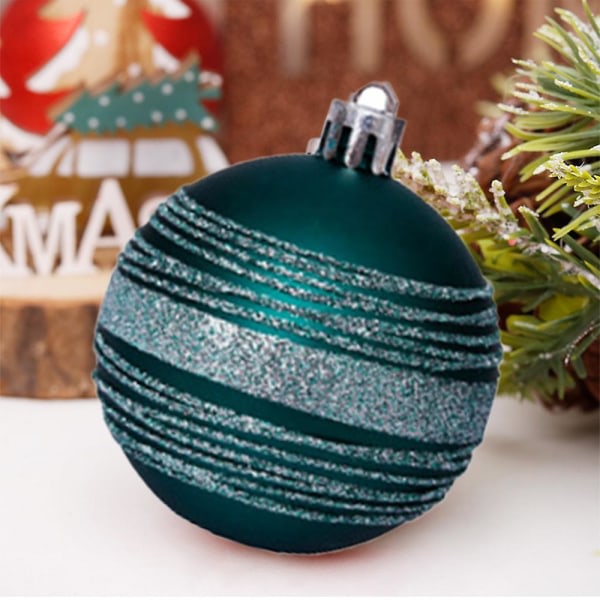 60 mm:n herkkävärinen teema ja kimaltelevat joulukuusen riipukset, koristeelliset riippuvat - 30 osaa (vihreä)