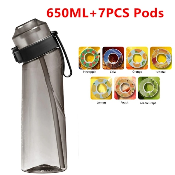 Luft smaksatt vattenflaska doft upp vattenkopp sport vattenflaska för fitness mode vattenkopp mig black 7pcs pods