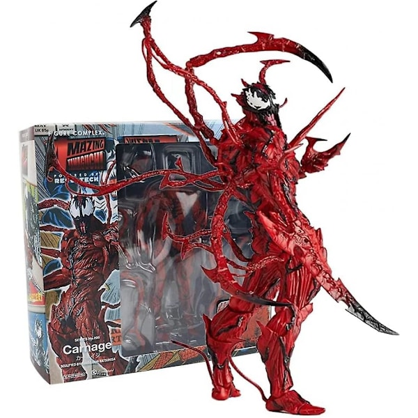 Carnage Action Figure, Punainen Venom-lelu, 7 tuuman Carnage Action Figure -keräilyanimehahmo lelu lapsille ja aikuisille.