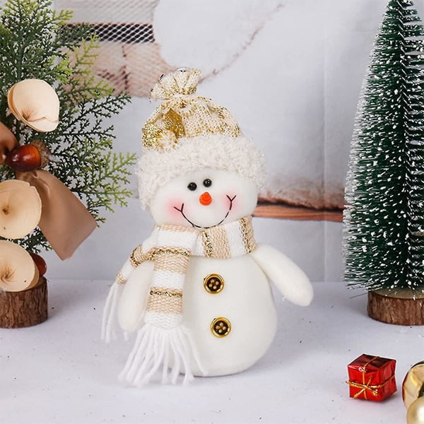 Jule plysfigurer julemand Plysdukker Hjem Indendørs Bordpynt Julefest Træhængende dekoration