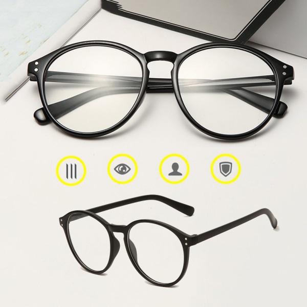 -1.0~-4.0 Myopia Glasses Glasses MATTE BLACK STRENGTH 0 matte black matte black Strength 0-Strength 0