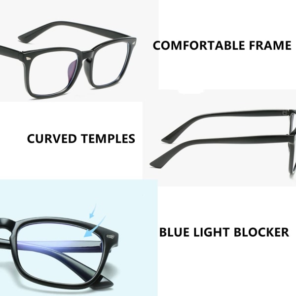 Anti-blått lys briller Mote anti-blått lys briller Reduser blått lys skader menn og kvinner dataleser spill TV-telefon