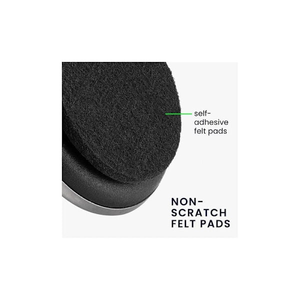 Kontorsstolsbells - 5-pack 11/22mm ersättningshjul för stolar med hjul - Fast ben med glid för hårda golv
