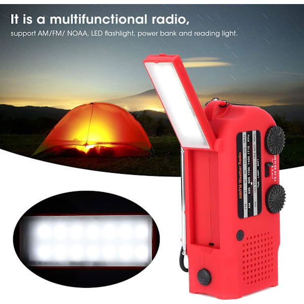 Solenergiradio, Nödhandvevradio, Solenergi SOS-larm Nödficklampa