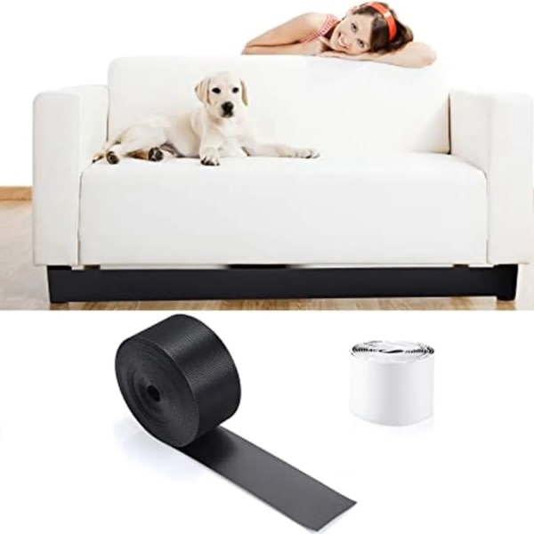 Stopper under sovesofa, Gap Stopper med selvklebende polyester borrelås med bakside, justerbar avstandsbuffer under sengen, sofa, 5cm x 2m