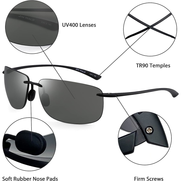 Sportssolbriller Kvinder Indfattelig Ubrydeligt stel Løb Fiskeri Baseball Køre Solbriller