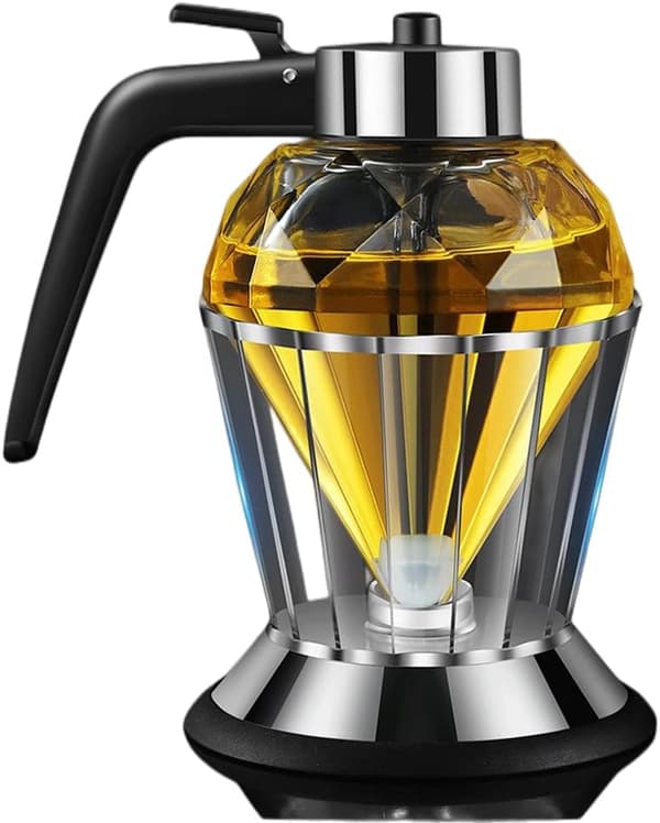 2 stycken trattformad glasflaska för olivolja, sirapsdispenser för kaffebar, glasoljedispenser, dispenserflaska