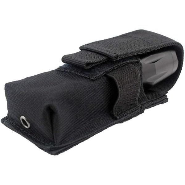 Musta taskulamppu tasku, kotelo Molle taskulamppu tasku nylon taskulamppu