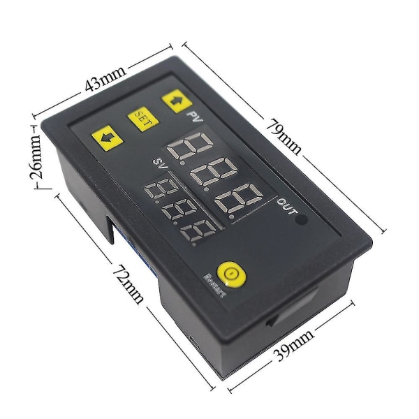 W3230 Mini Digital Temperaturregulator LED-skjerm Termostat Regulator Ac110v-220v 20a Temperaturkontrollbryter Sensor Meter--