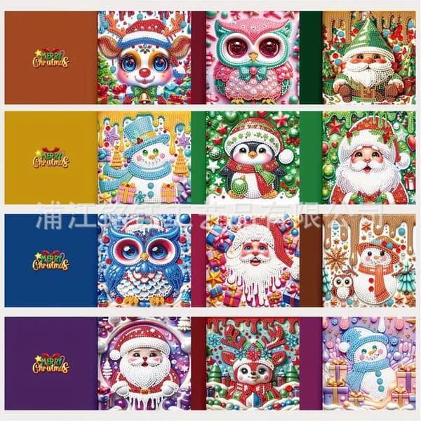 DIY Diamantmaleri Gratulasjonskort Julebursdagsgave 30*15 RH995