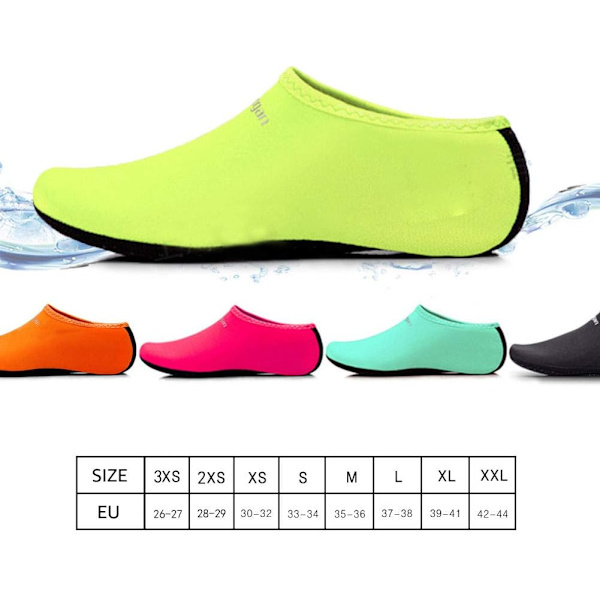 Vann Sokker - Inne Sokker Barfot Strand Surfing Dykking Hjemmesko Basseng Yoga Sokker For Barn Voksne Emerald Light Green