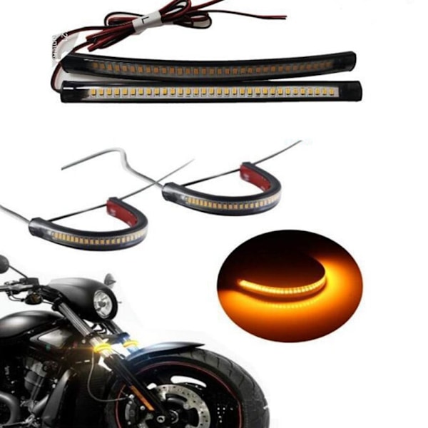 Moottoripyörän vilkut LED-valonauhat 2 kpl 2 kpl 2PCS 2PCS