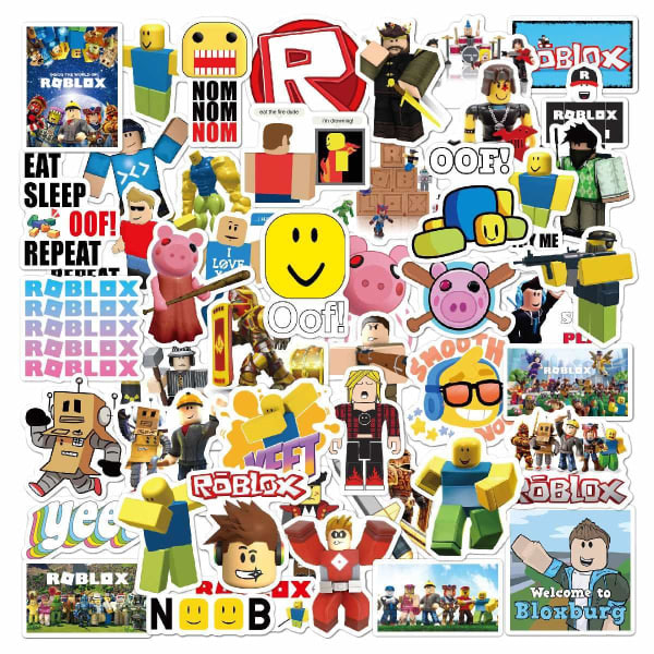50 stk. Roblox Klistremerker Vanntett Laptop Koffert Skate Multi Farge