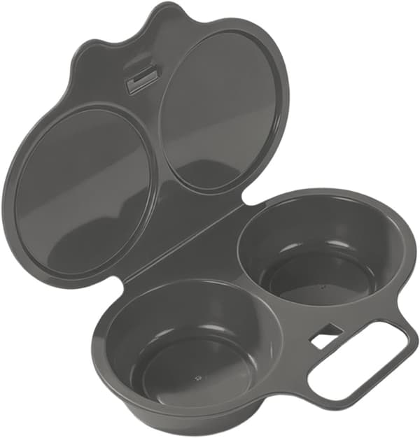 5-värinen mikroaaltouunin munankeitin kannella ja kahvalla, öljytön grey