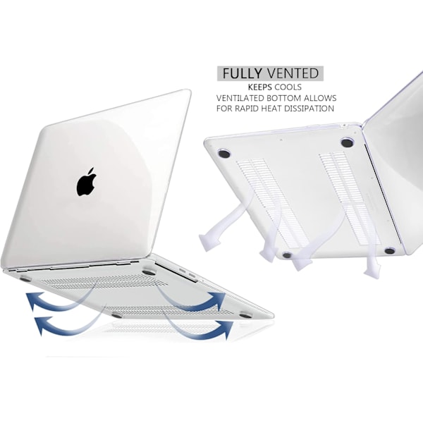 Etui kompatibelt med MacBook Pro 13 tommer 2016-2020 (A2338 M1/ A2289/ A2251/ A2159/ A1706/ A1989) Beskyttende Snap On Hard Shell