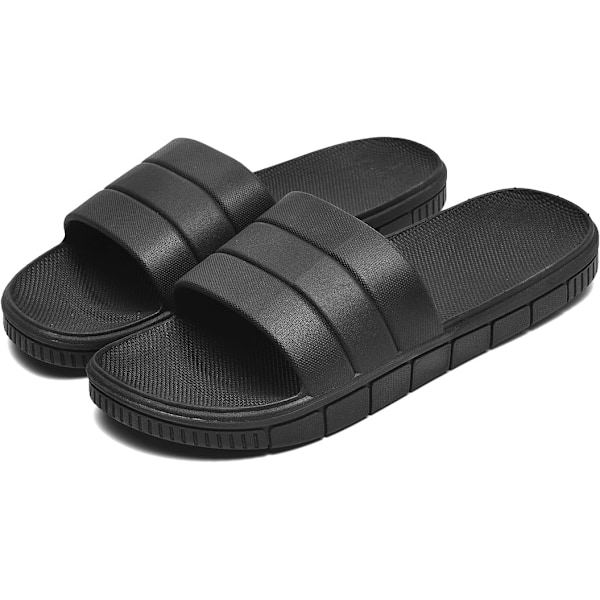 Duschtofflor för män och kvinnor, hemmasandal, badtofflor, inomhus, pool, studenthem, halkfria black
