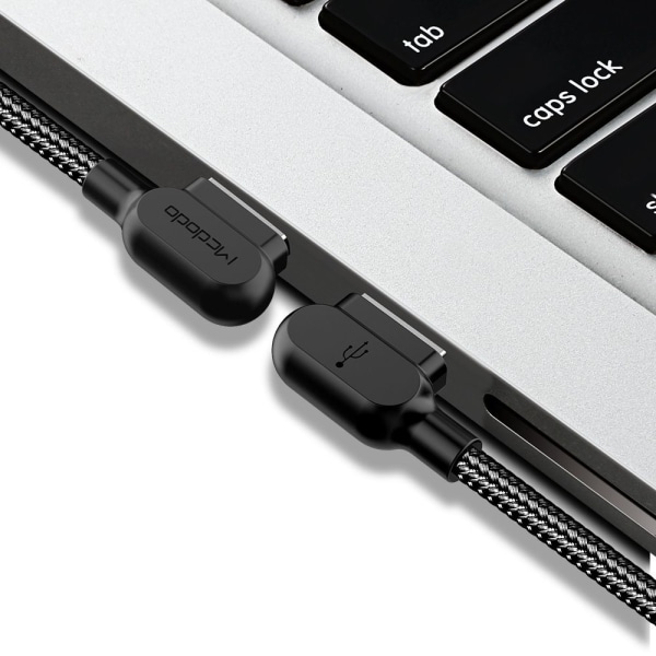 Typ-C USB-C-kabel, vinklad nylon snabbladdare