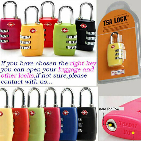 Multifonctionnel Tsa002 007 Sac à clés pour valise à bagages Douanes Tsa Lock Key